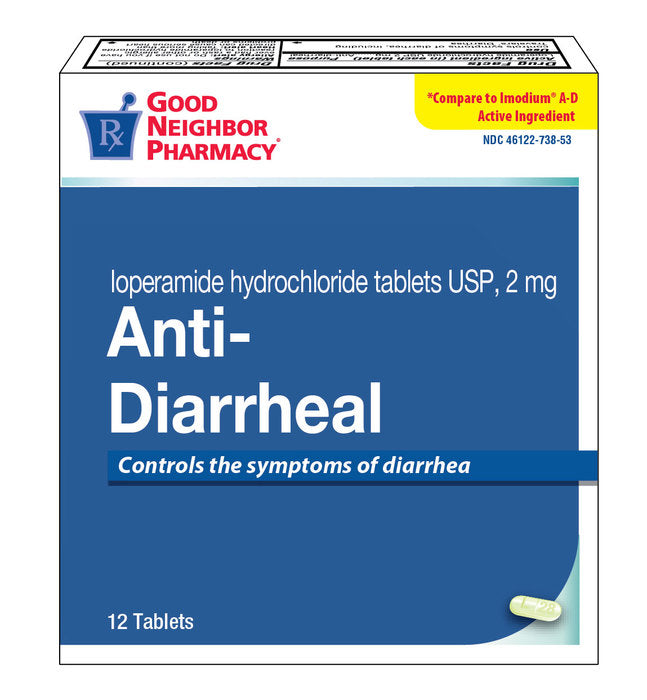 Good Neighbor Pharmacy Loperamide 2mg (Anti-Diarrheal) 12ct Tablets
