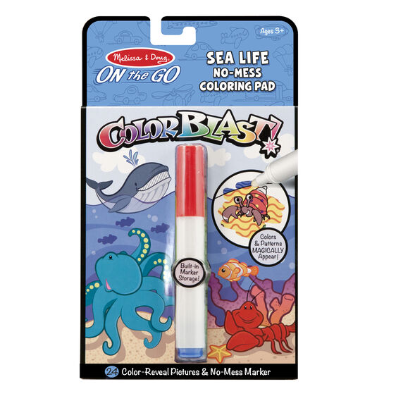 ColorBlast! - Sea Life Coloring Pad - ON the GO Travel Activity