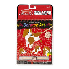 Load image into Gallery viewer, Scratch Art - Animal Families Picture-Reveal Pad - ON the GO Travel Activity