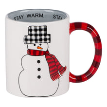 Load image into Gallery viewer, Stay Warm Stay Cozy Snowman Mug
