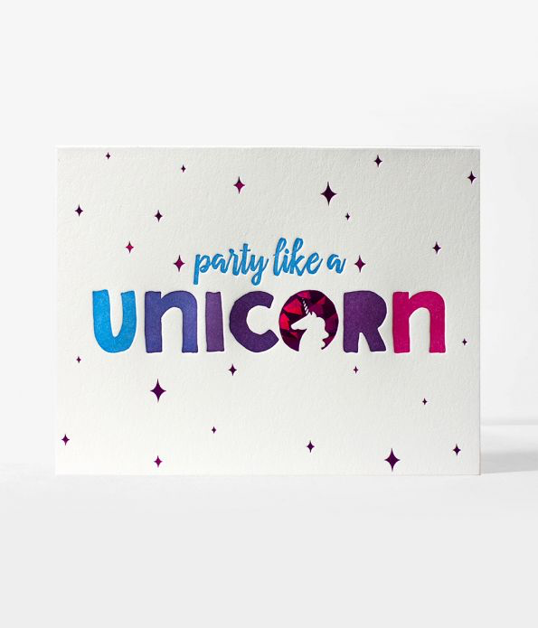 Elum “Party Like a Unicorn” Birthday Card