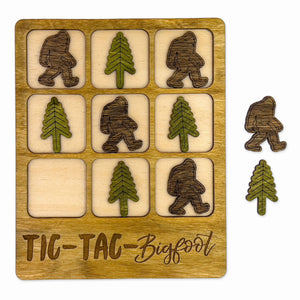 Bigfoot Tic-Tac-Toe Game - Painted