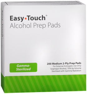 Easy Touch Alcohol Prep Pads 200 Count